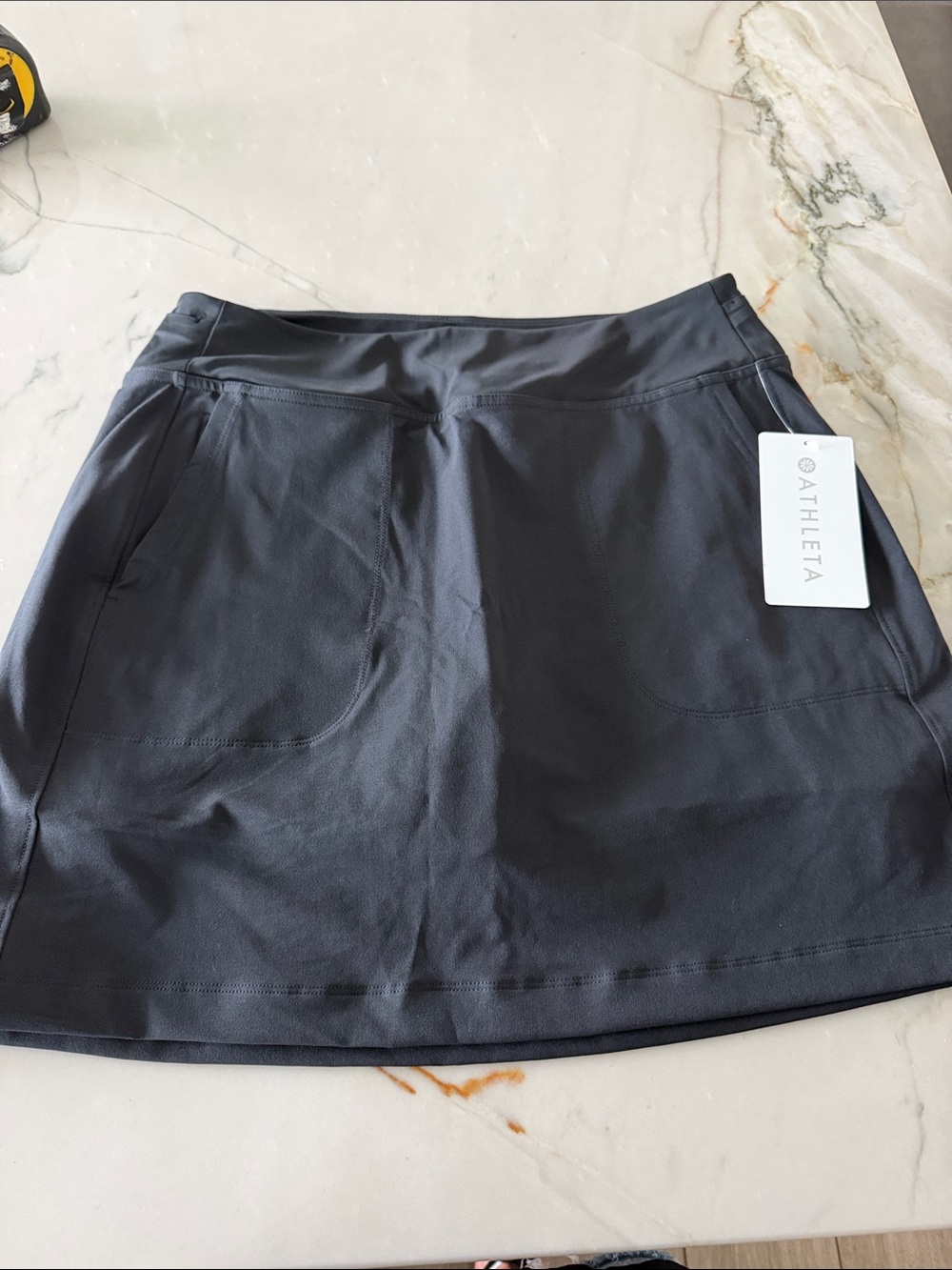 Athleta Black Mini Skort with Front Pockets